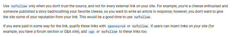 Sponsored vs nofollow links