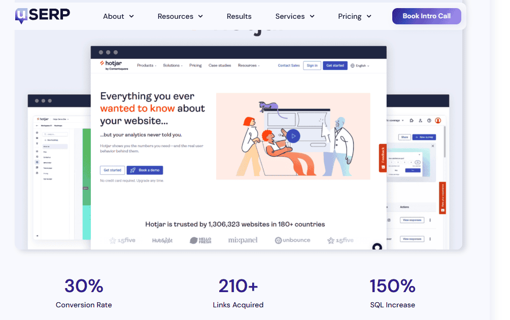 Hotjar's link reclamation outreach by uSERP