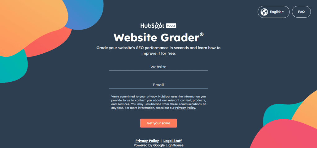 HubSpot’s Website Grader