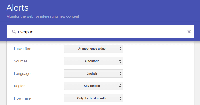 Setting up Google Alerts for your top keywords.

