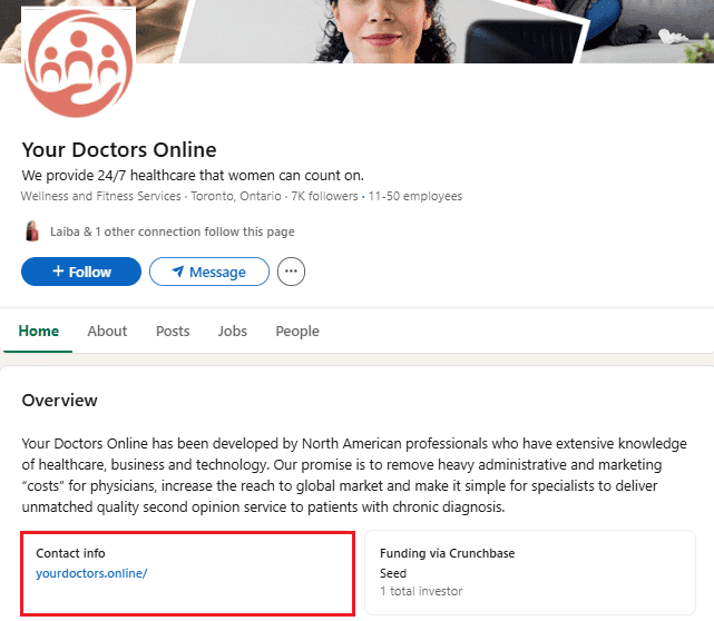Embed your website link in your social media account’s bio section