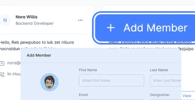 Screenshot of LinkDog’s Asana-like team collaboration features.