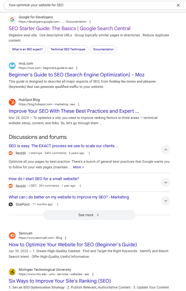 Spotting competitors targeting similar keywords in search results