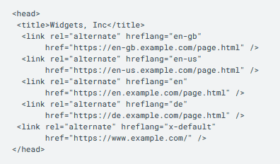 Using the hreflang tag Using the hreflang tag