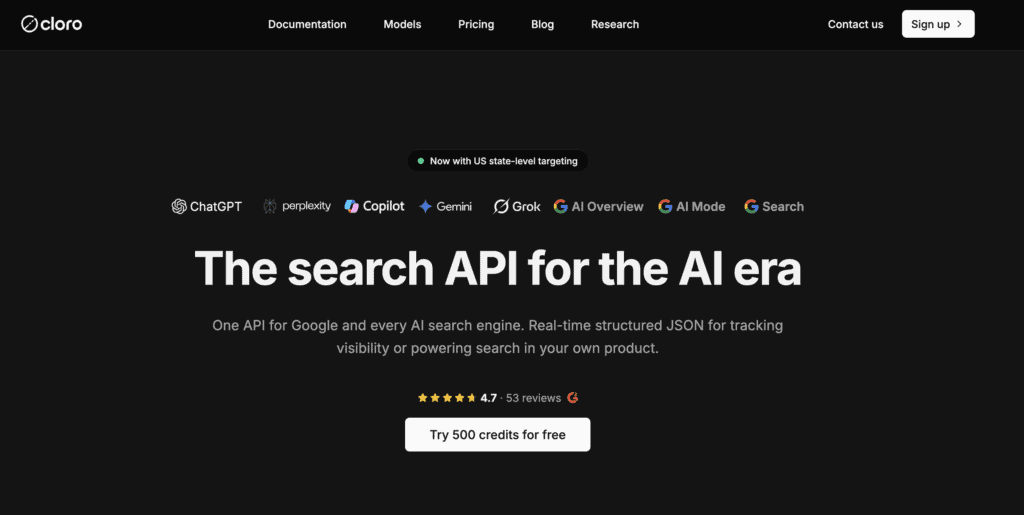 cloroโs search and AI-answer API.
