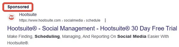 Hootsuite Google Ad