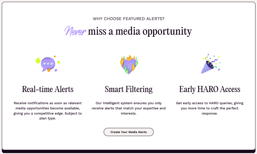 Featured alerts HARO featured alerts