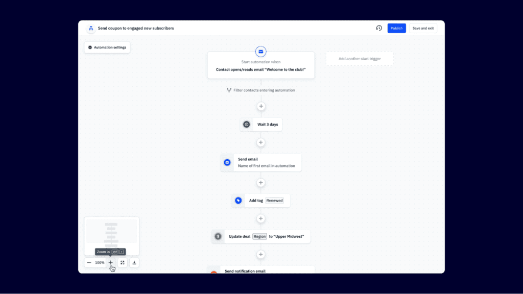 ActiveCampaign interface image from G2