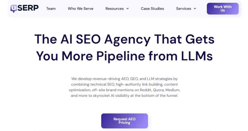 AEO GEO agency uSERP