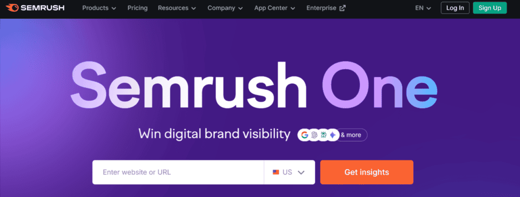 Semrush home page