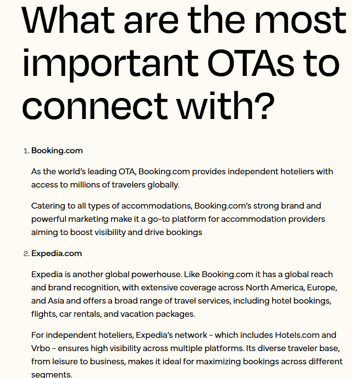 Travel brand mention