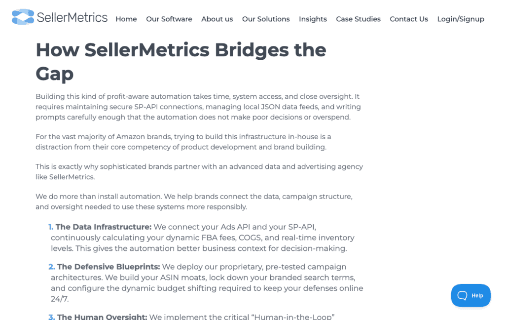 Example of awareness-stage PLC from SellerMetrics