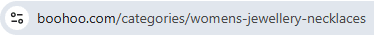 Example of a hierarchical URL structure.