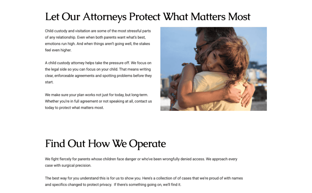 Freeburg Law tailors content based on customer needs