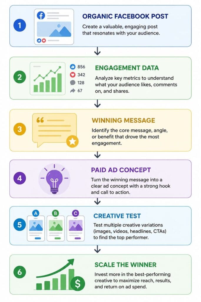 Facebook organic-to-paid workflow ✅