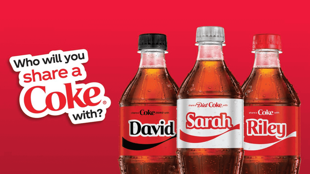 Coca Cola Share a Coke campaign